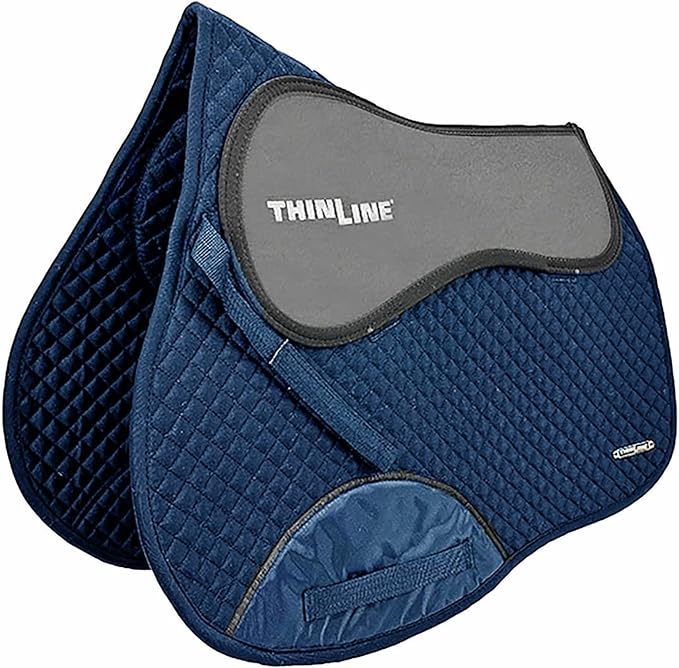 Thinline Cotton Quilted Jumper Durable Breathable Horse Riding Washable Shock-Absorbing no-Slip Thin Equine Saddle Pad - Equestrian Equipment and Accessories