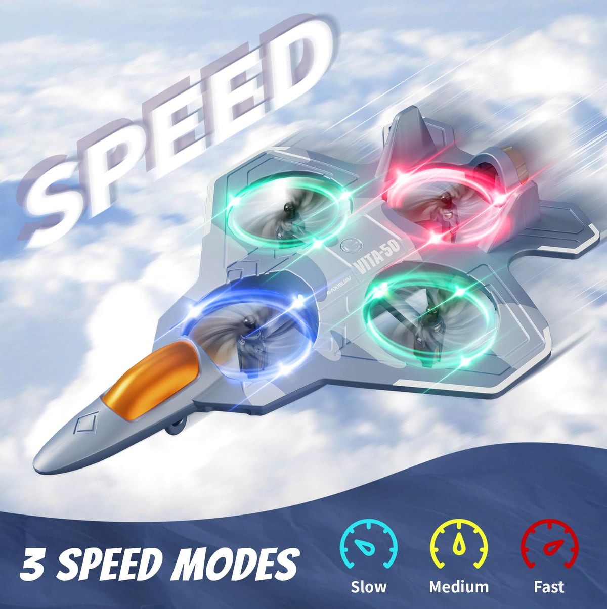 4DRC RC Planes Remote Control Airplanes for Kids, Foam Remote Control Planes for Kids Adults Beginners, Remote Control Helicopter Fighter Jet Drones for Kids Adults, 360° Flip Easy to Fly