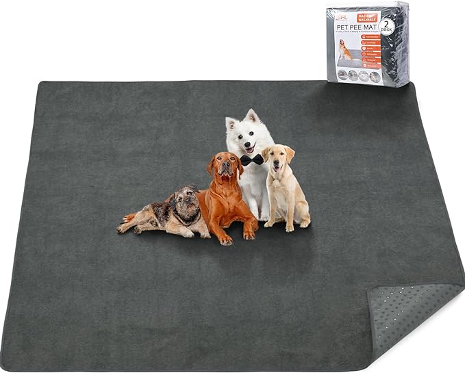 Washable Pee Pads for Dogs, 48x60 Reusable Whelping Pads, Absorb Dog Mats Non-Slip Puppy Training Pads for Whelping, Potty, Training, Playpen, Crate