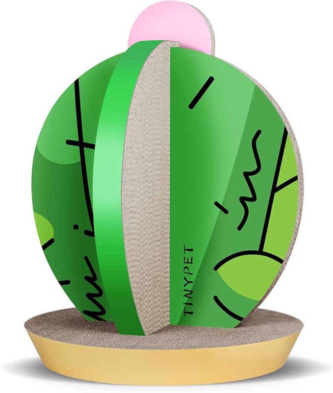 Cat Condo Scratcher Post Cardboard, Cactus Shape Cat Scratching House Bed Furniture Protector, Green Colour