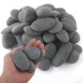 5 lbs Natural Mexican Beach Pebbles, 1-2 Inch Large River Rocks for Plants and Landscaping, Decorative Stone for Fish Tank Aquarium Fountain Garden Paving Walkways Pathways Backyard, Grey