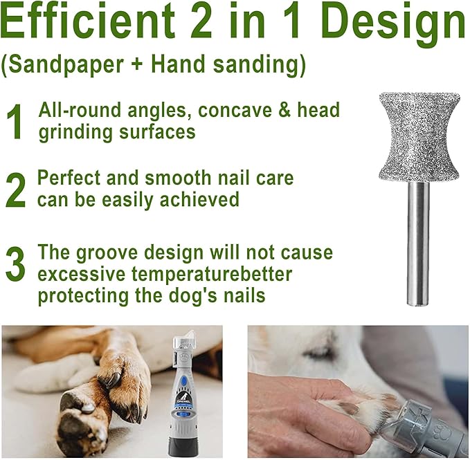 Diamond Dog Nail, 1/8'' Nail Tool for Dogs, for Animals Nail Care & Home Grinder Tools for Dogs