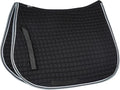 HORZE Adepto Padded All Purpose Quilted Equestrian Saddle Pad for Horses with Two-Tone Trim
