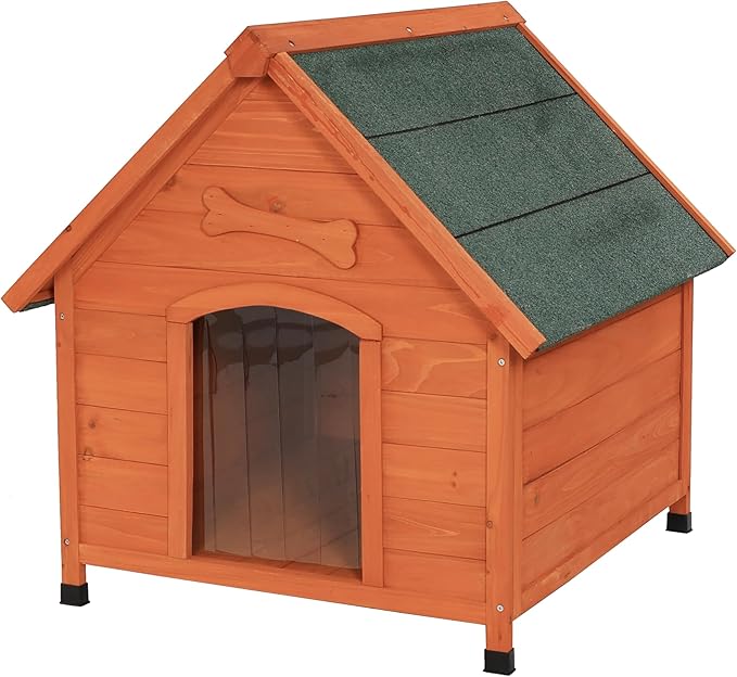 Solid Wood Dog House Comfortable Outdoor Shelter for Medium-Sized and Smaller Dog Sturdy, Durable and Easy to Clean,Can DIY,33.5’’D×30.7’’W×32.3’’H