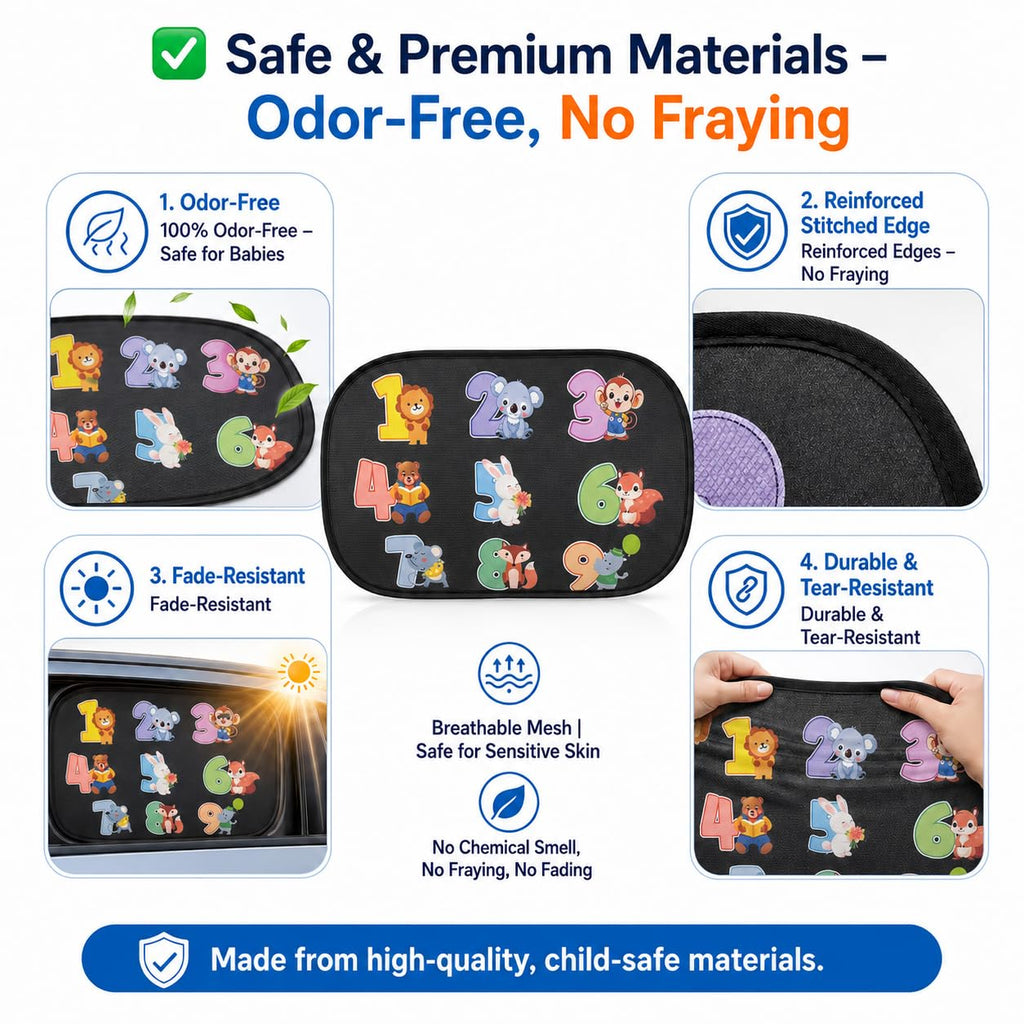 Car Window Shade for Baby -Glare Shield and UV Rays Protection for Your Child, 2-Pack-20 X 12" Window Shade (123)