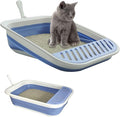 Kitten Training Litter Box, Collapsible Low Entry Kitten Litter Box Shallow LitterBox Senior Cats Anti-Splashing Open Potty Pan Scoop Leak-Proof Pedal Cat Toilet No Smell Easy Clean