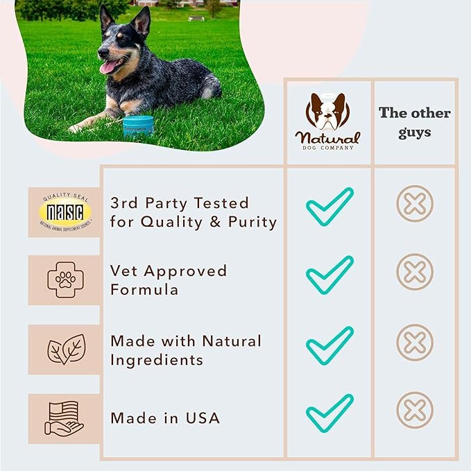 Natural Dog Company 25 in 1 Multivitamin for Dogs – Daily Soft Chews with Vitamins, Minerals & Antioxidants, Immune & Joint Support, for All Ages, Sizes & Breeds, Bacon & Peanut Butter – 90 Count