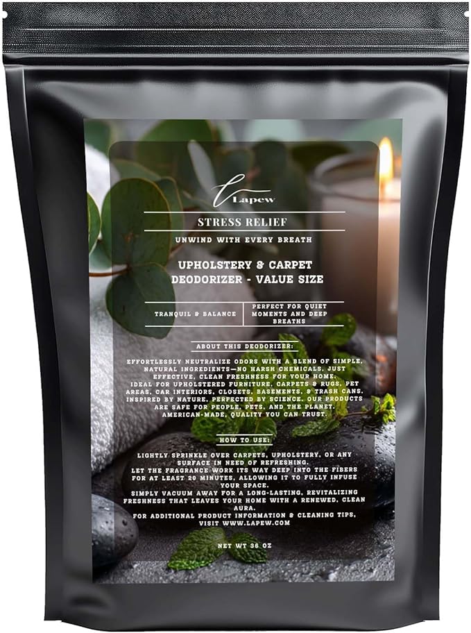 Stress Relief Carpet Freshener Powder Refill 36 oz | Powerful Odor Eliminator for Home | Upholstery Deodorizer | Carpet Deodorizer | Pet Urine | Cat Litter Box