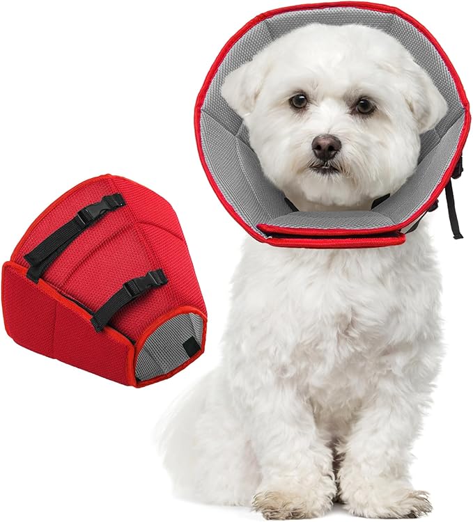 Dog Cone Collar After Surgery, Adjustable Soft Recovery Cone for Small Dogs to Stop Licking, Light-Weight Comfortable Elizabethan Collar for Dogs Anti-Bite Lick Protective Wound