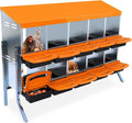 Chicken Nesting Box, 10 Hole 2 Layer Hen Nest Boxes with Legs, Roll Away Eggs Laying Boxes,Cleanable Pull Out Hen Roosting Boxes