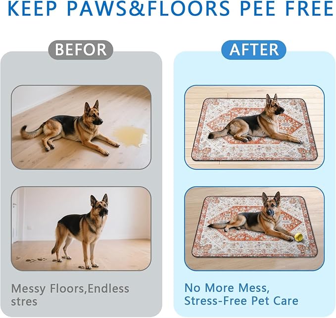 Washable Pee Pads for Dogs 2 Pack, Absorbent Reusable Puppy Pads Waterproof, Leakproof & Non-Slip Whelping Pad, Potty Training Pads for Dogs Playpen Mat 48x48
