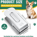 2 Pieces Brass Pet Training Clicker Signaling Cricket Clicker Metal Dog Clicker for Puppy Cats Trainer Pet Owners (Silver)