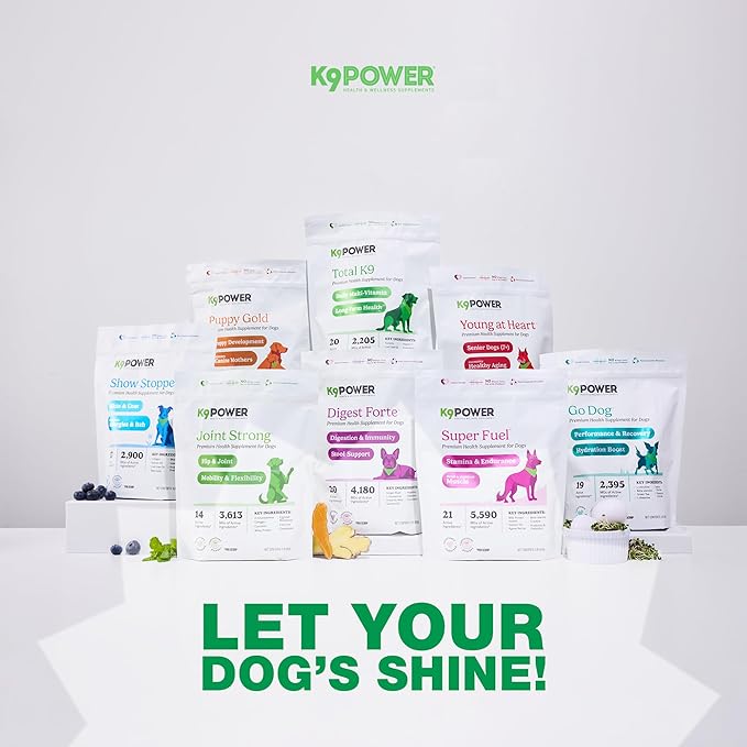 K9 Power Total K9 for Dogs 1lb - Supports Joint Health - Boosts Immune Function -Enhances Muscle Strength - Promotes a Healthy Coat