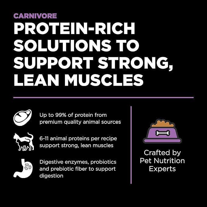 Go! Solutions Carnivore, Grain-Free, Protein Rich Dry Cat Food, Chicken, Turkey and Duck Recipe, 16 lb Bag