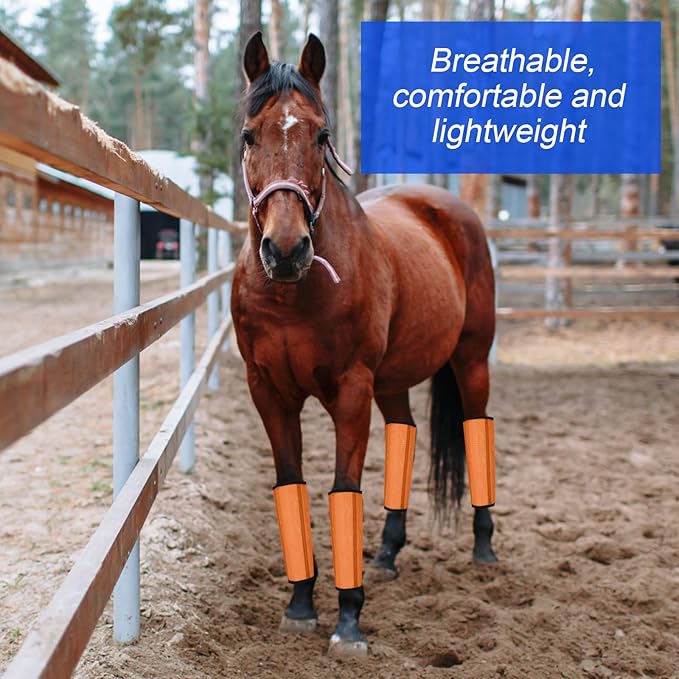 8 Pcs Mesh Fly Boots for Horse Breathable Mesh Horse Boots Protective Horse Leg Wraps Horse Leggings for Preventing Flies and Mosquitoes Bites (Light Pink, Dark Pink)