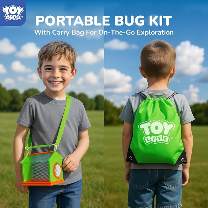 TOY Life Bug Catcher for Kids, Bug Catching Kit Kids Explorer Kit with Bug Net, Catching Tool, Tweezers, Magnifying Glass, Binoculars, Insect Catcher, Educational Outdoor Toys Kid Adventure Set