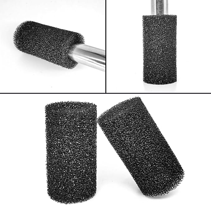 6X Pre-Filter Sponge for Aquarium Shrimp Fry Fish Tank Filter Pump Prefilter Sponge Replacement Foam Cover 3.2 X 1.6 Inch with 0.8" Hole Diameter
