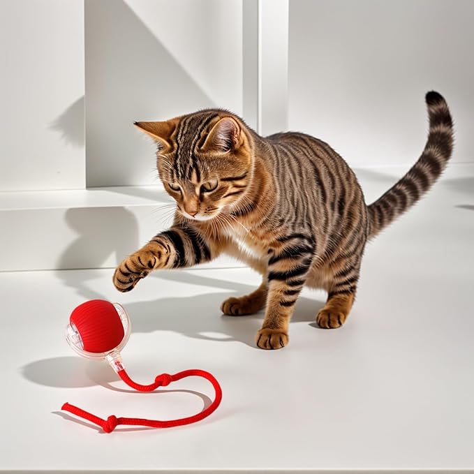 Cat Toys Cat Toys for Indoor Cats Interactive Cat Toys Smart Obstacle Avoidance Cat Ball Indoor Cat Boredom Interactive Toys (Grizzly)
