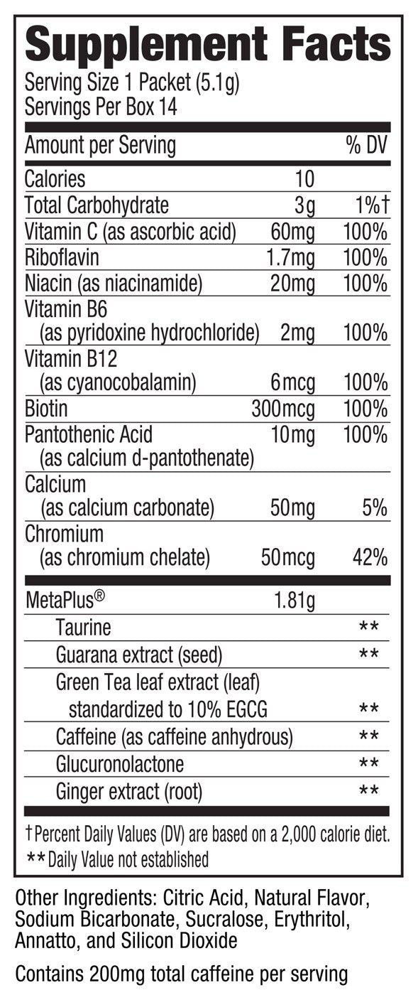CELSIUS® On-The-Go Powder Sticks Dragonfruit Lime, Essential Energy 2.8 Oz