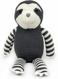100% Organic Cotton Baby Toys 7.1" Sloth Stuffed Animal for Newborn (Grey)