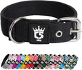 TSPRO Tactical Dog Collar 1.25 Inch Wide Thick Dog Collars with Heavy Duty Metal Buckle, Durable, Strong, Adjustable for Small Dogs (Black S)