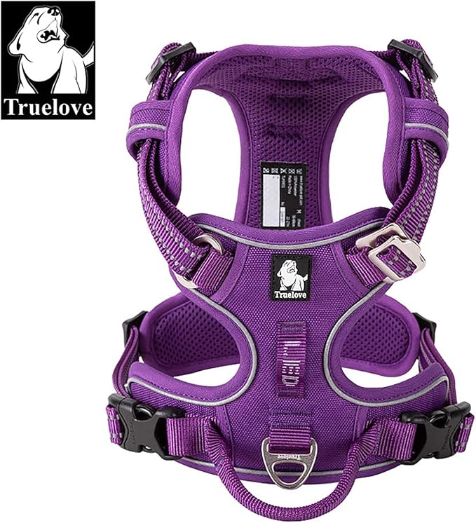 TRUE LOVE Dog Harness No Pull Nylon Reflective Pet Harness Adjustable Comfortable Control Step-in Brilliant Colors Truelove TLH56512