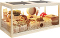 Prolee Hamster Habitat Chewproof,Wooden Hamster Cage with Openable Metal Mesh Top,Gerbil Cage with Lock Design for Hamster House (32"x16"x16")