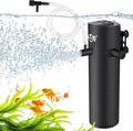 Aquarium Filter for 15-40 Gallon Tank, Submersible Fish Tank Filters with Wave-Maker Oxygenation Circulation, Adjustable Air Flow Filter for Freshwater & Saltwater (8W)