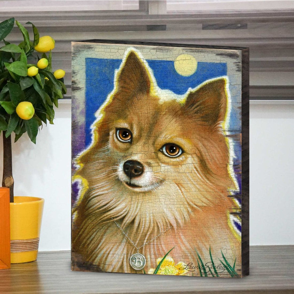Buttercups Wooden Wall Art by Laura Seeley - Pets Dog and Cats Decor - 8511118B