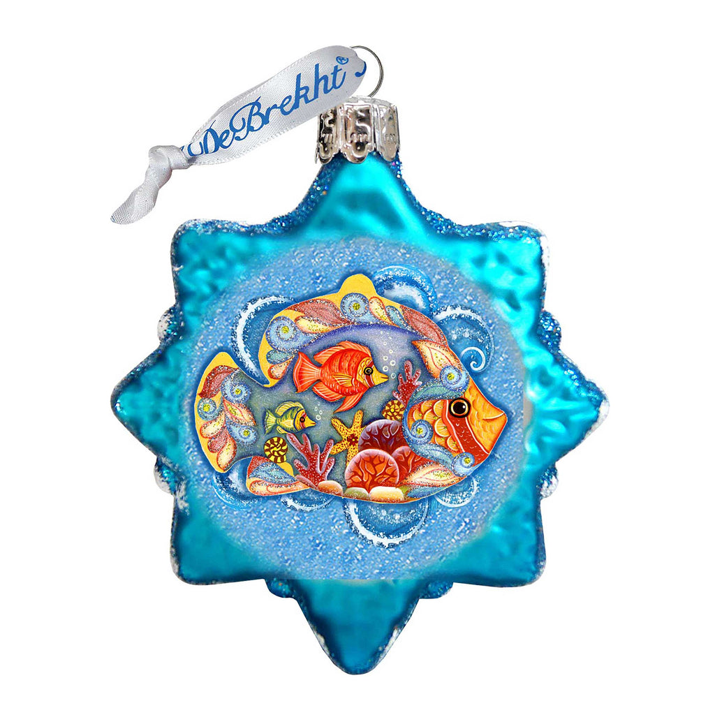Star Mercury Glass Ornament by G. DeBrekht - Coastal Holiday Decor - 775477