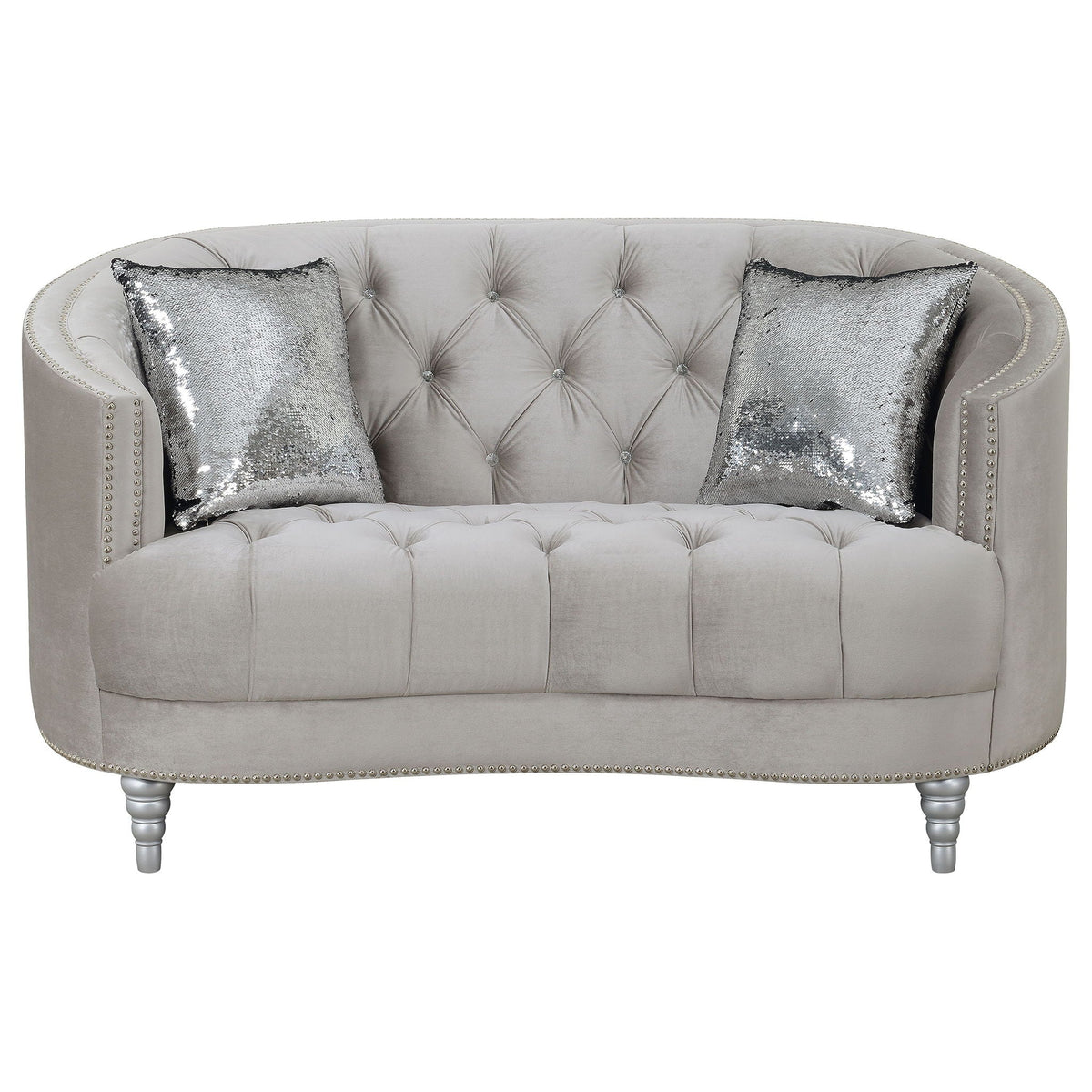 Colby - Loveseat With Tufted Design - Gray
