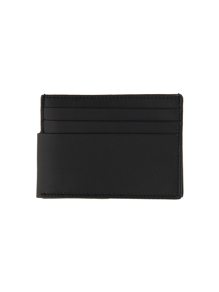 ALEXANDER MCQUEEN Mini Card Holder with Front Logo Print