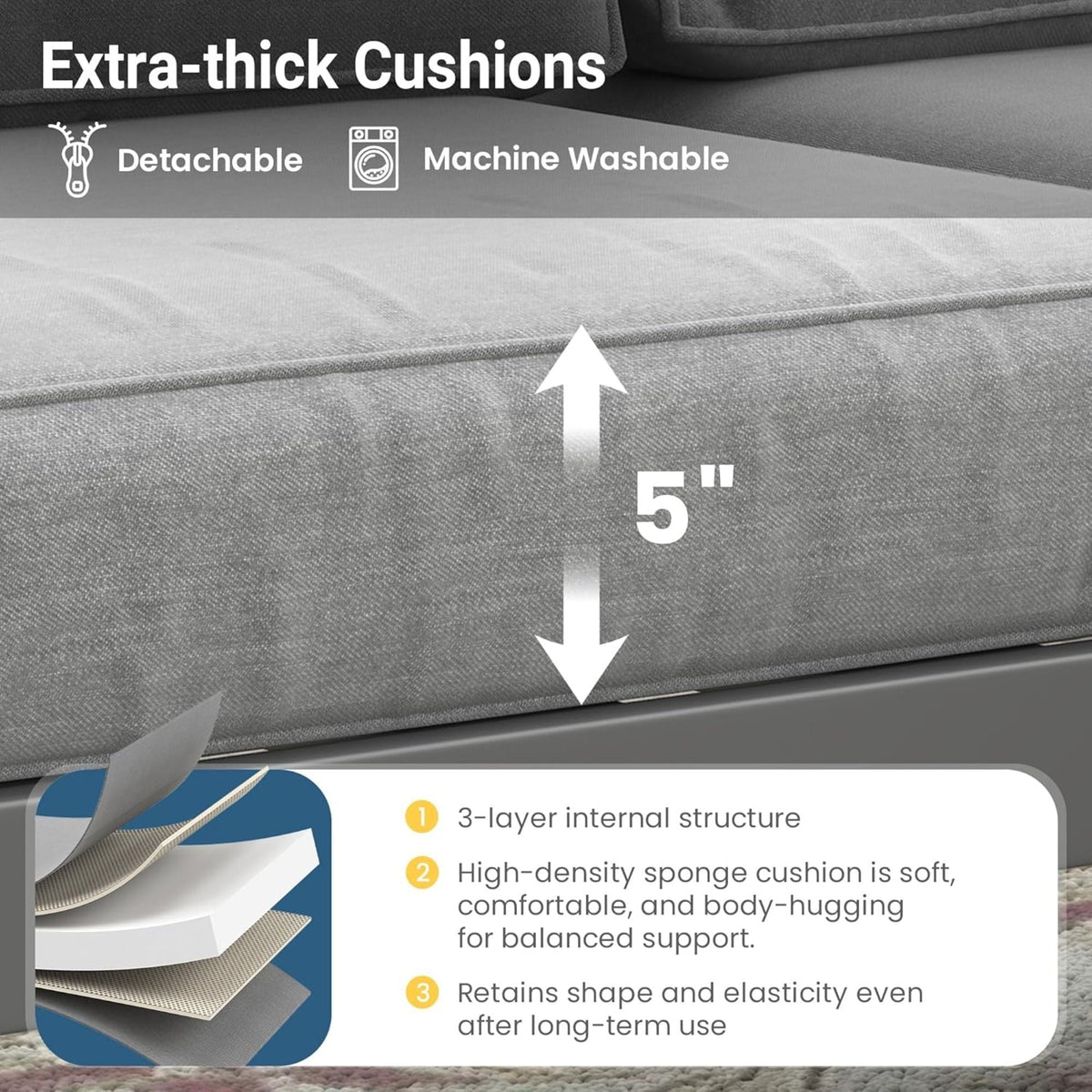 All-Weather Patio Ottomans With Thick Cushions (Set of 2)