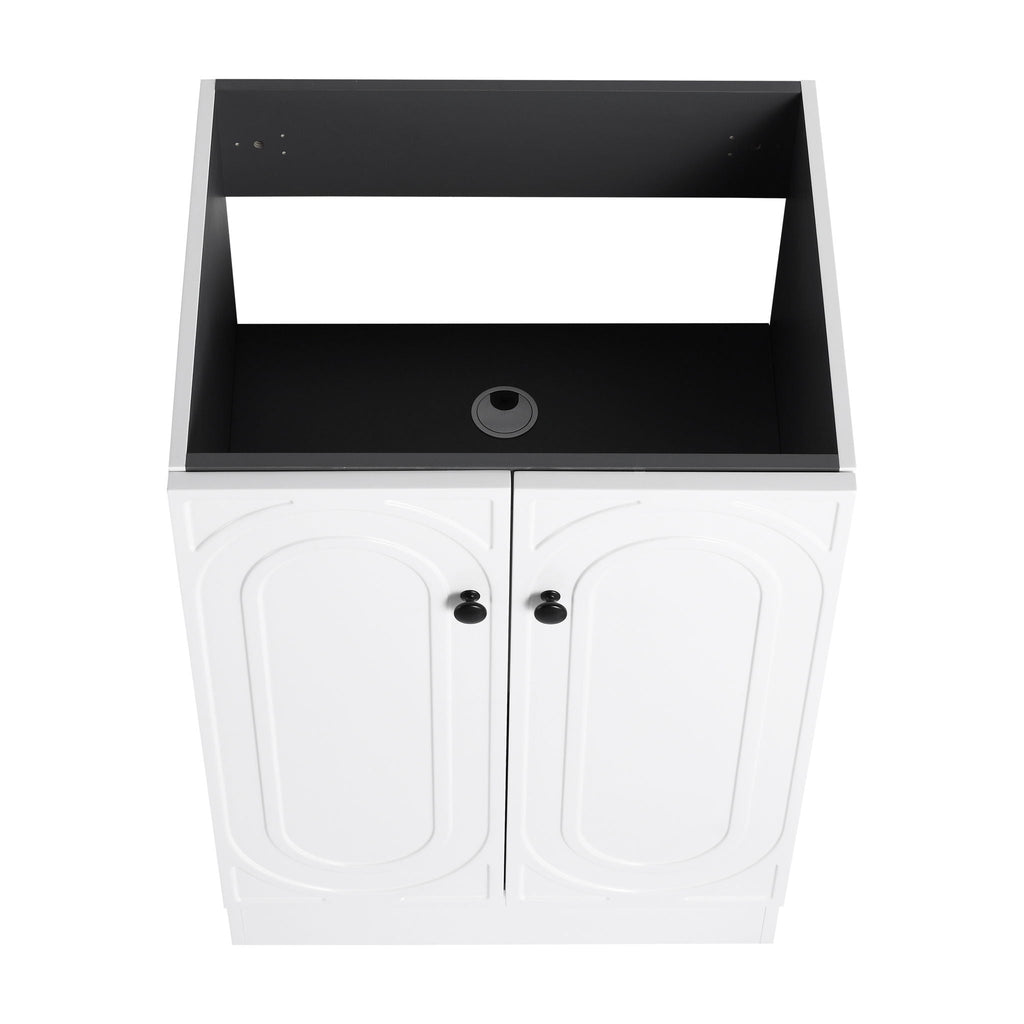 Contemporary Freestanding Bathroom Vanity With Resin Sink & Soft-Close Cabinet Doors
