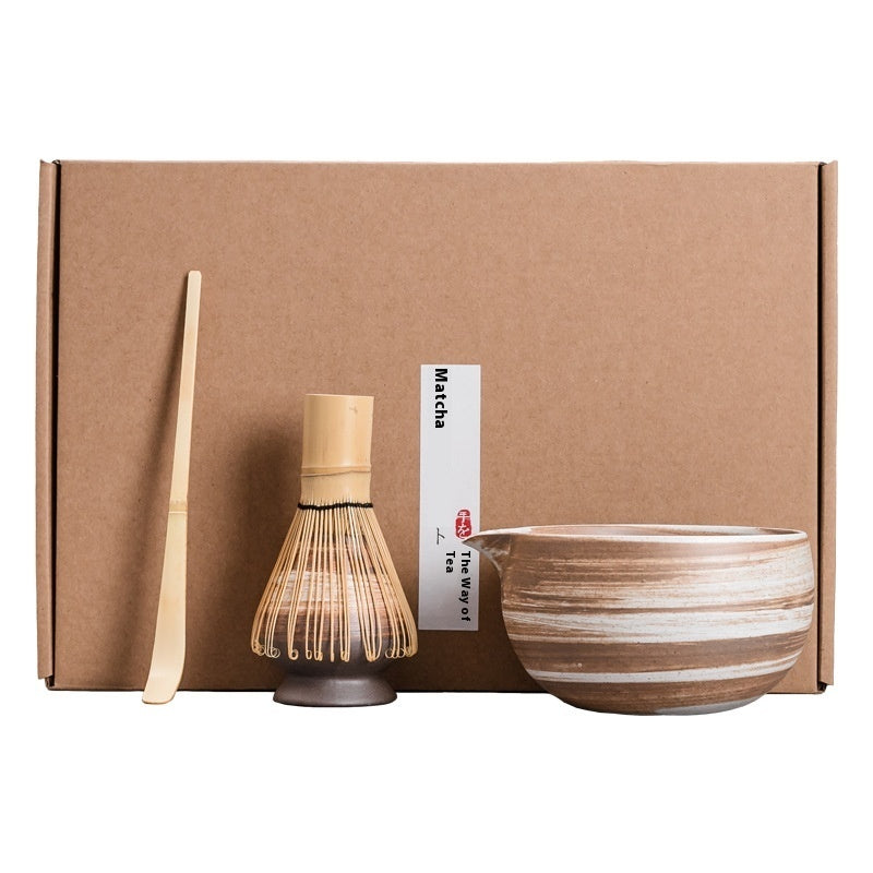 Japanese Ceramic Matcha Tea Bowl Japanese Tea Set Whisk Bamboo Matcha Brush Tea Ceremony Zen