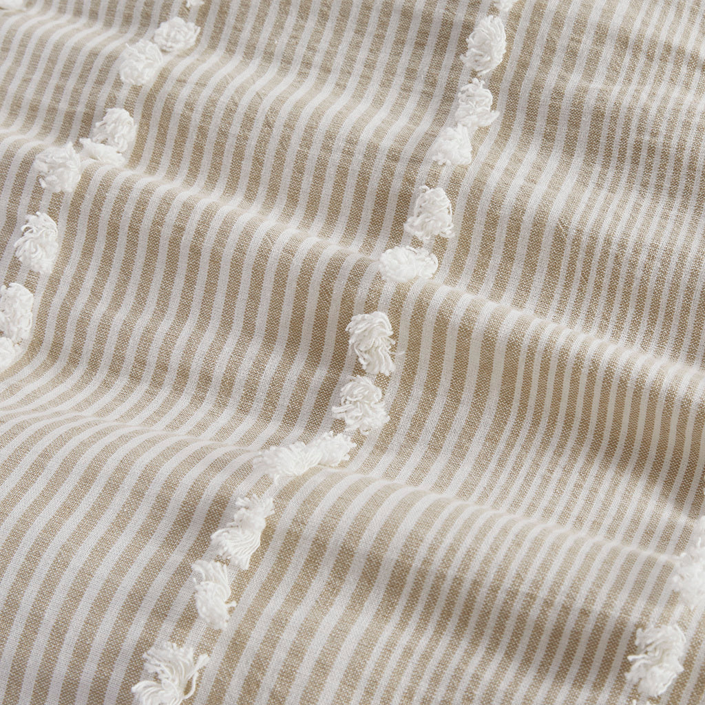 King 3 Piece Cotton Yarn Dyed Duvet Cover Set