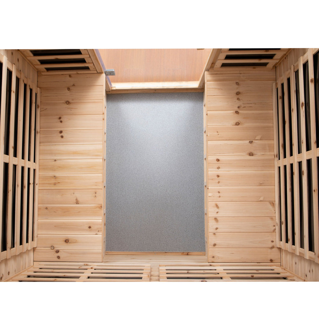 4 Person Old Fir Far Infrared Outdoor Sauna Room - Natural