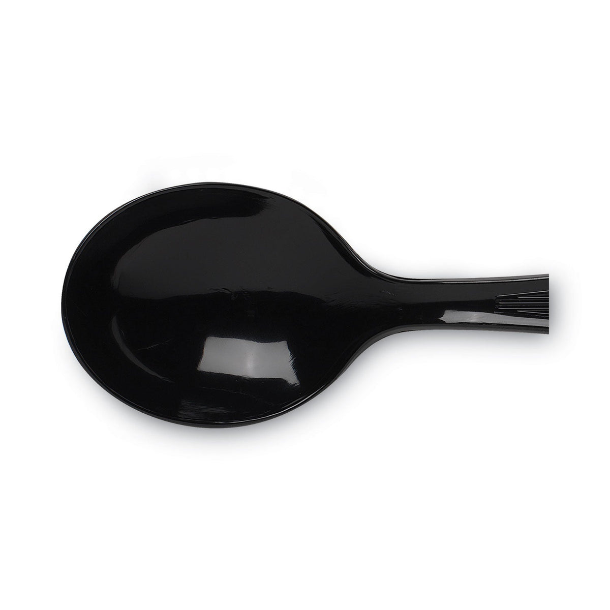 Dixie Plastic Cutlery, Heavyweight Soup Spoons, 5 3/4", Black, 1,000/Carton
