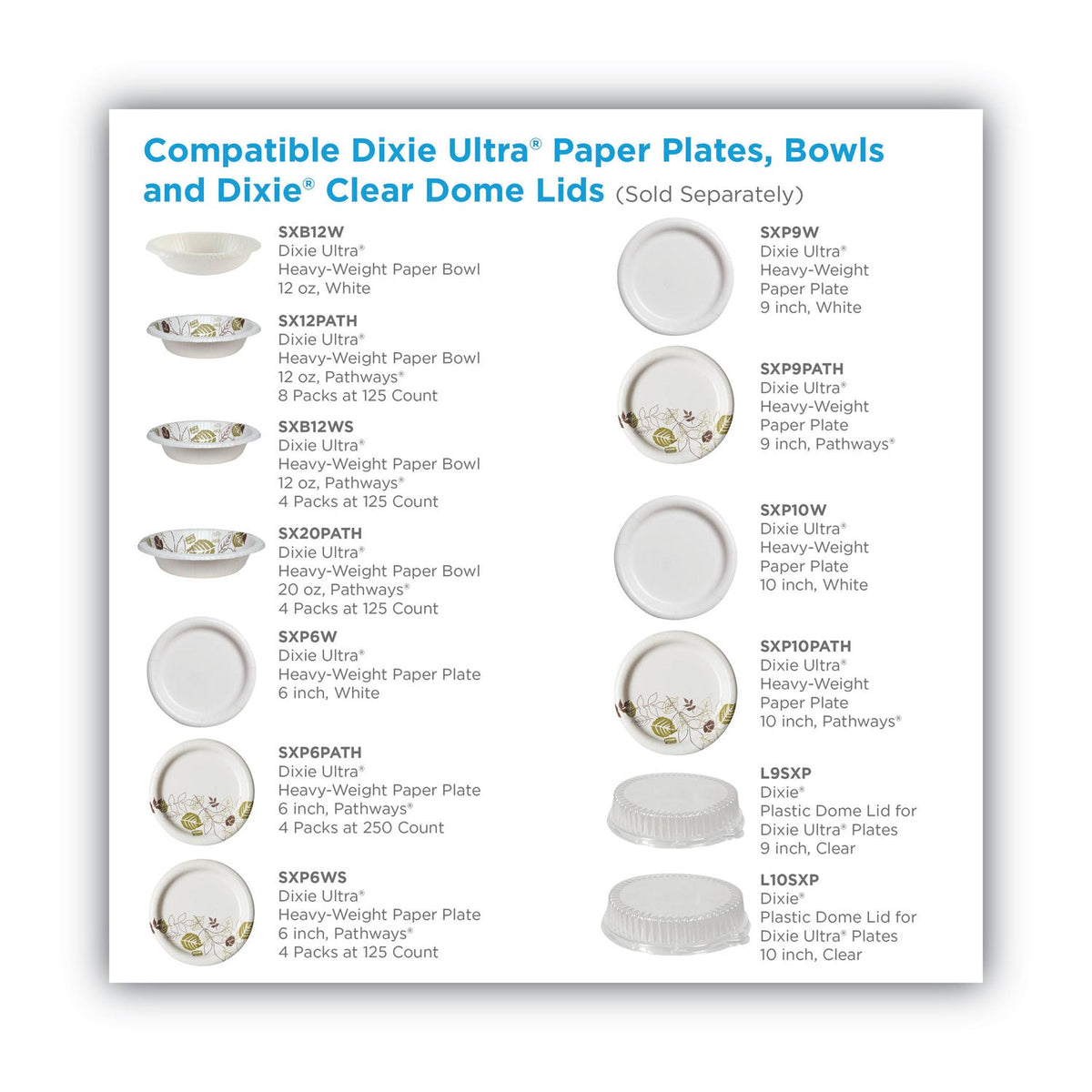 Dixie Pathways Soak Proof Shield Heavyweight Paper Plates, WiseSize, 10.13" dia, Green/Burgundy, 500/Carton