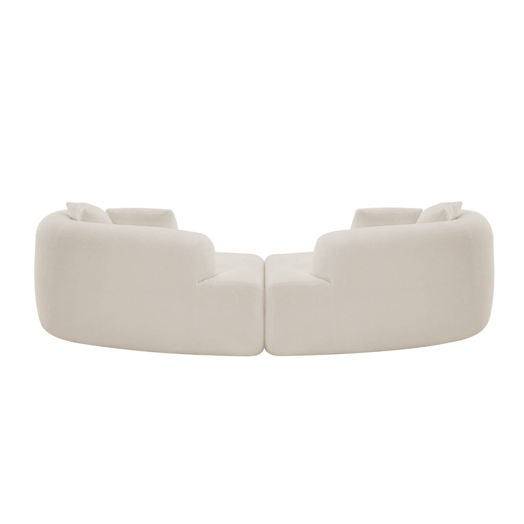 Curved 4 Seater Full Compression Sponge Sofa