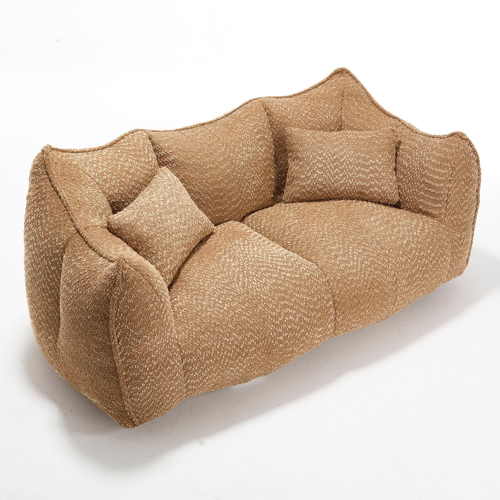 Comfortable Dual Beanbag Chair With High Resilience Foam Core For 2 People