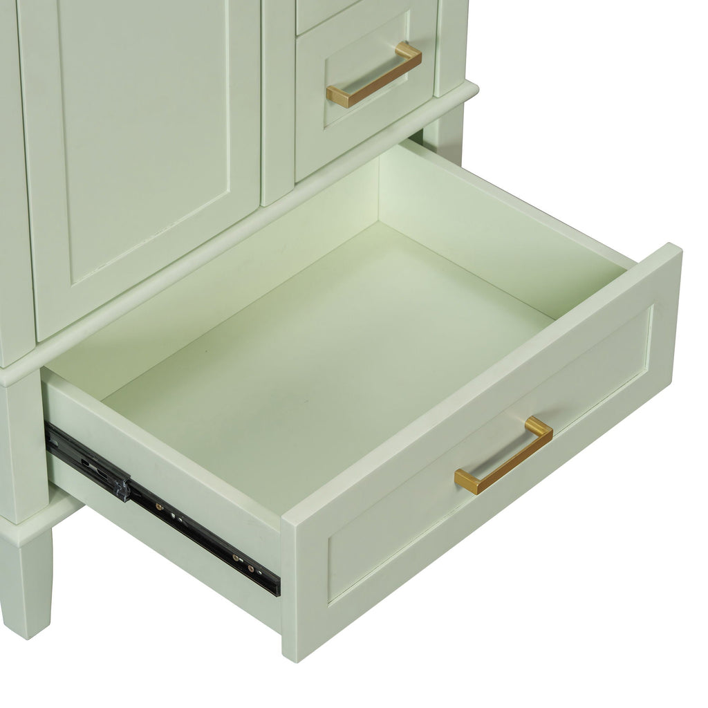 Bathroom Vanity, Modern Bathroom Cabinet With Sink Combo Set, Bathroom Storage Cabinet With A Soft Closing Door And 3 Drawers, Solid Wood Frame