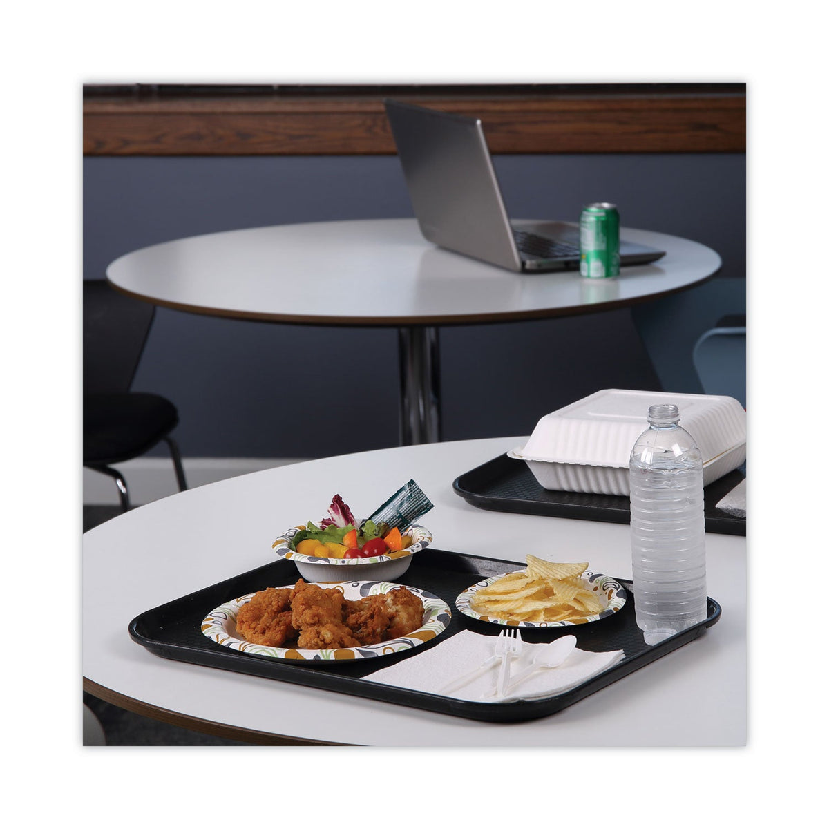 Boardwalk Deerfield Printed Paper Plates, 9" dia, Coated/Soak Proof, Multicolor, 125/Pack, 8 Packs/Carton
