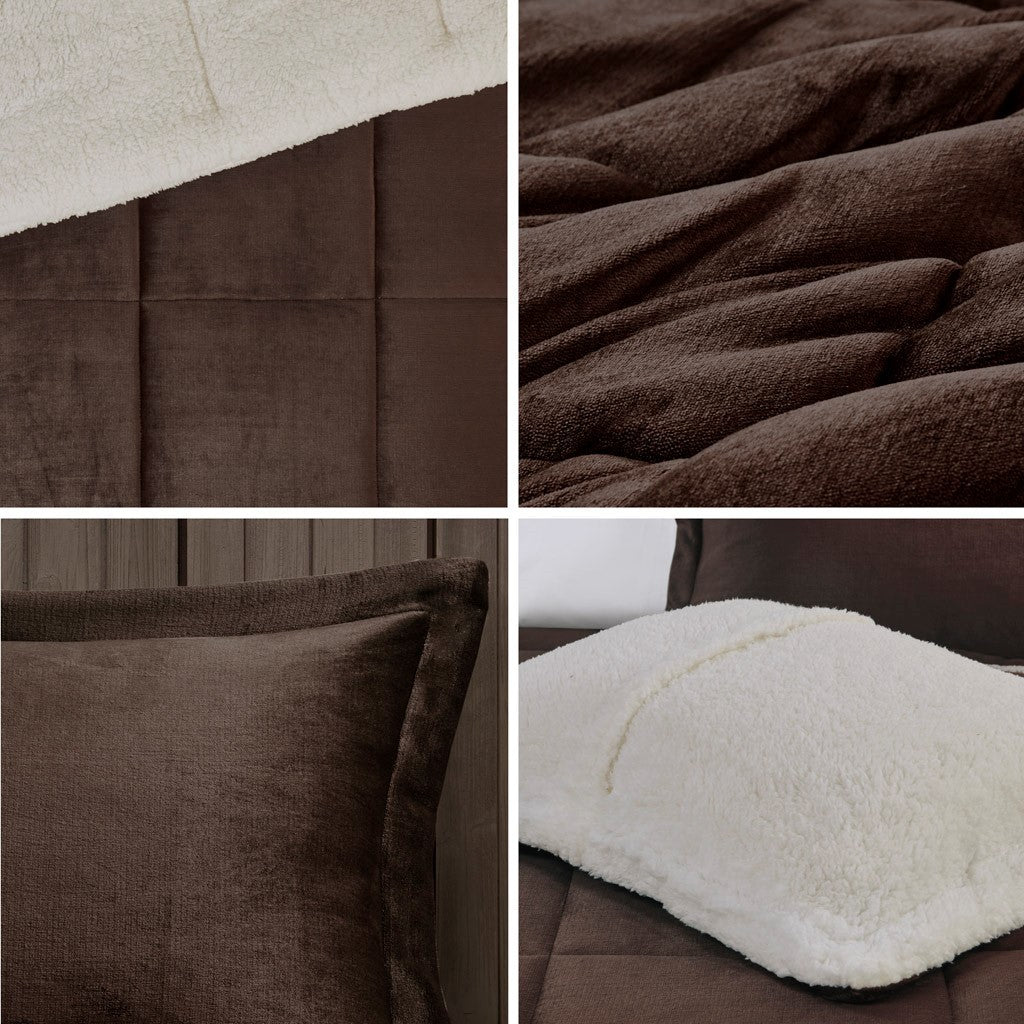 King Plush to Sherpa Down Alternative Comforter Set