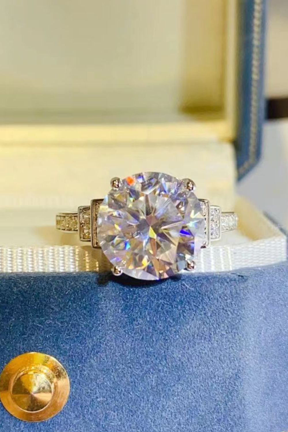 5 Carat Brilliant Round Cut Sparkala™ Platinum Over Pure Sterling Silver Ring