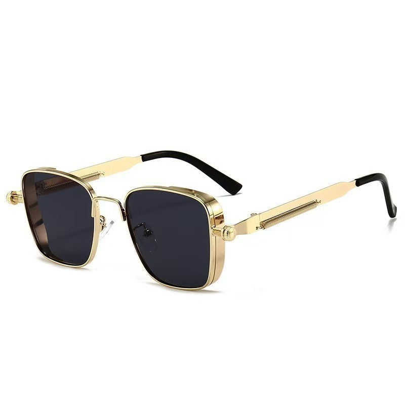 Men's Box Metal Retro UV Sun Glasses