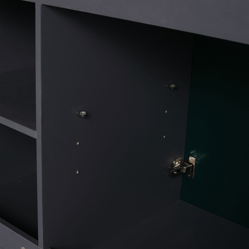 Contemporary Freestanding Bathroom Vanity With Resin Sink & Soft-Close Cabinet Doors