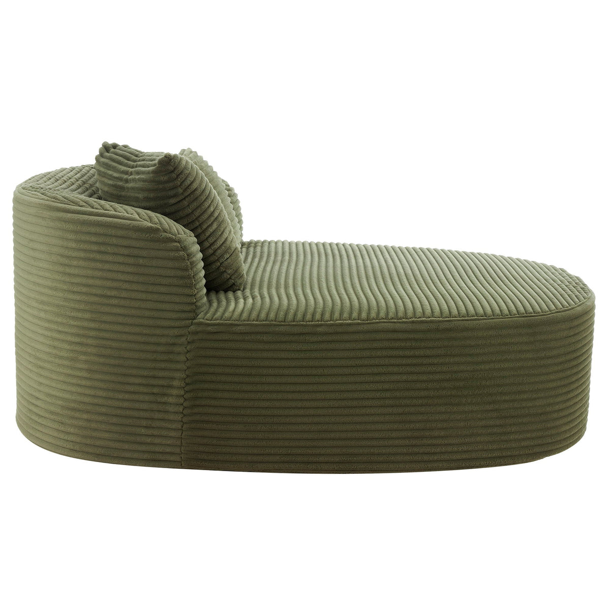 Modern Chaise Lounge Sofa Boneless Couch With Supportive Pillows