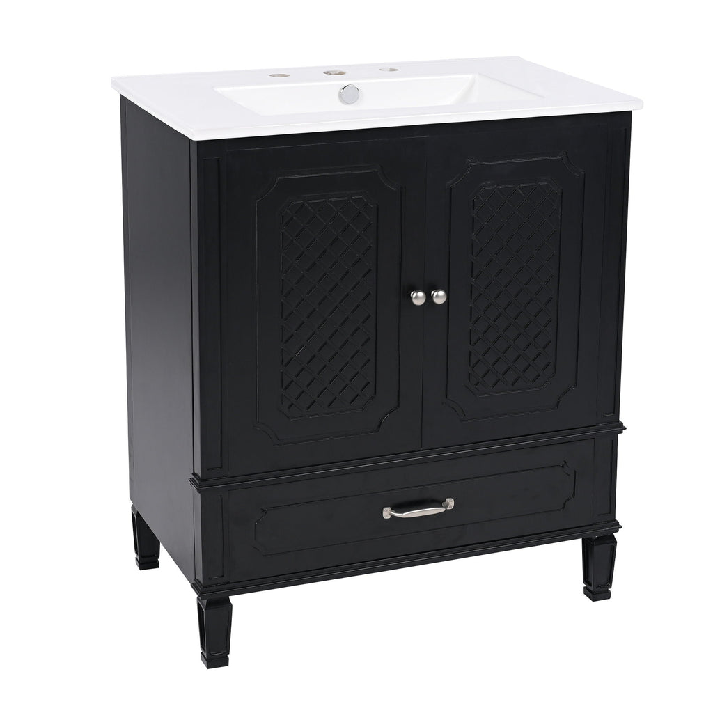 Bathroom Vanity With Sink, Soft Closing Door, Multi Functional Storage