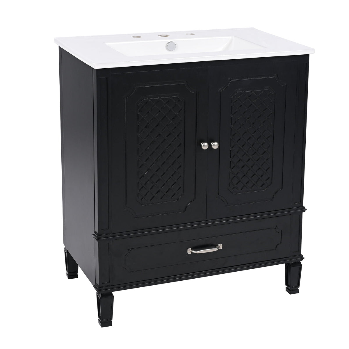 Bathroom Vanity With Sink, Soft Closing Door, Multi Functional Storage